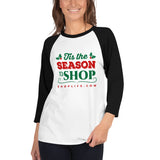 Shop Life™ Tis the Season 3/4 Sleeve Raglan Shirt