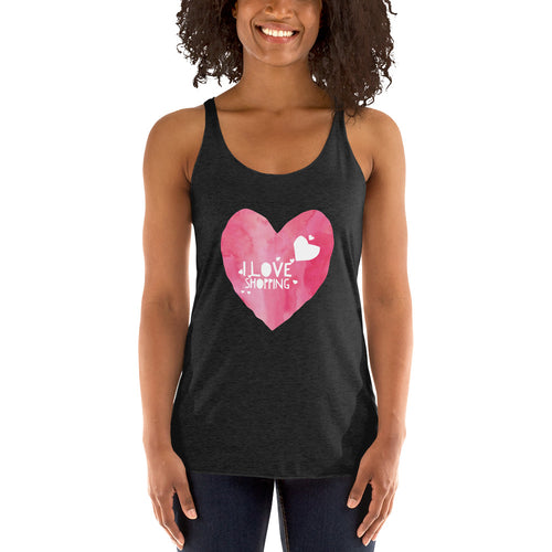 Shop Life™ Women's Racerback Tank - I Love Shopping
