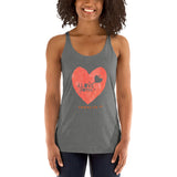 Shop Life™ I LOVE SHOPPING Racerback Tank in Living Coral!