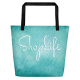 Shop Life™ Watercolor Beach Bag or Shopping Bag - Ocean